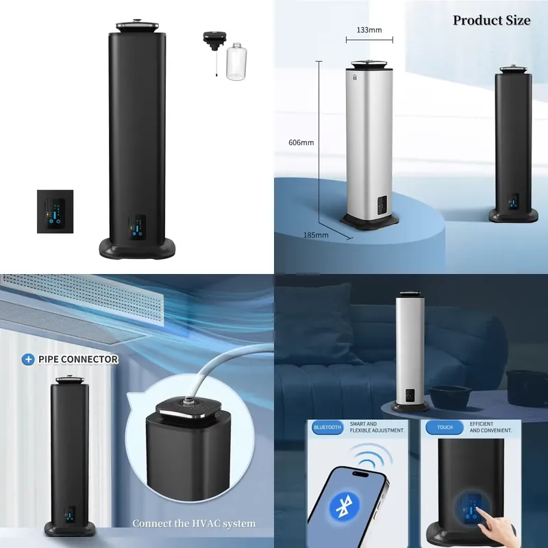 Home Fragrance Usa - ホテルホームウォーターレスエッセンシャルオイルディフューザー800mlスマートフレグランスマシン垂直HVACアプリ対応セントディフューザー